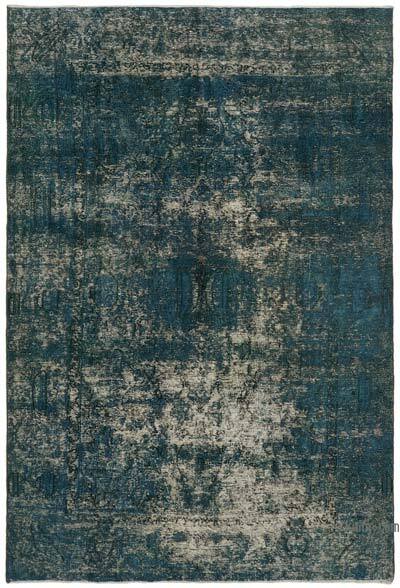 Boyalı El Dokuma Vintage Halı - 194 cm x 278 cm