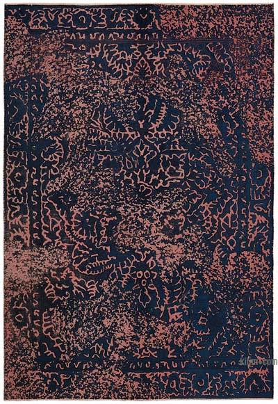 Boyalı El Dokuma Vintage Halı - 190 cm x 275 cm