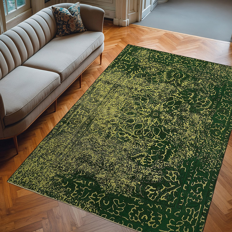 Over-dyed Vintage Hand-Knotted Oriental Rug - 6' 3" x 9' 1" (75" x 109") - K0067348