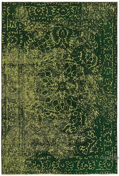 Boyalı El Dokuma Vintage Halı - 190 cm x 278 cm