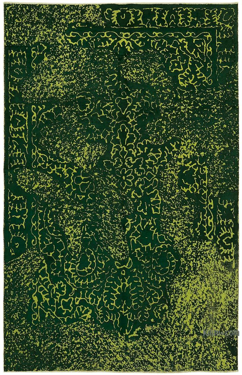 Over-dyed Vintage Hand-Knotted Oriental Rug - 6' 4" x 9' 8" (76" x 116") - K0067350