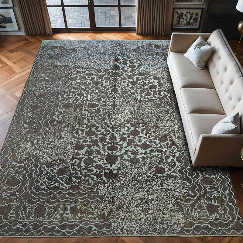 Boyalı El Dokuma Vintage Halı - 292 cm x 396 cm - K0067358
