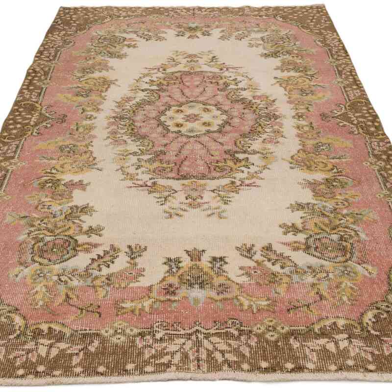 Alfombra Vintage Turca Anudada a Mano - 118 cm x 212 cm - K0067389