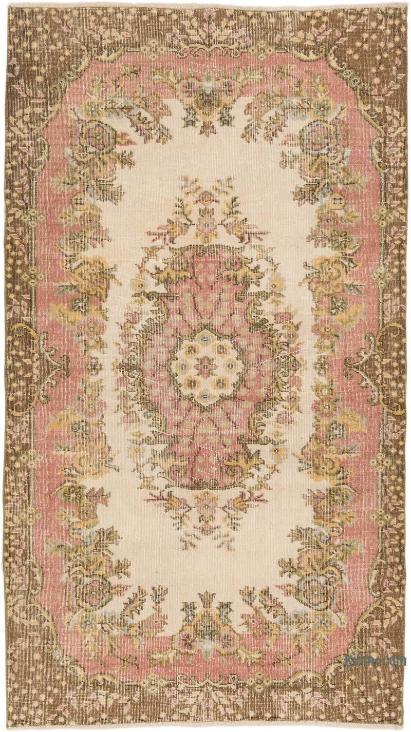 Alfombra Vintage Turca Anudada a Mano - 118 cm x 212 cm - K0067389