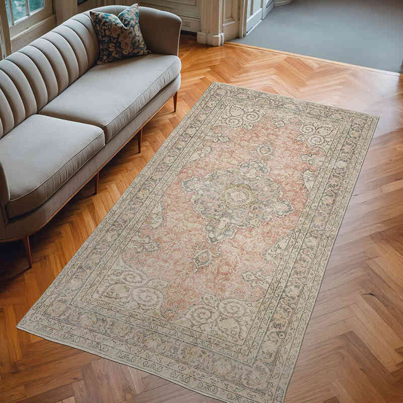 Alfombra Vintage Turca Anudada a Mano - 165 cm x 310 cm - K0067391