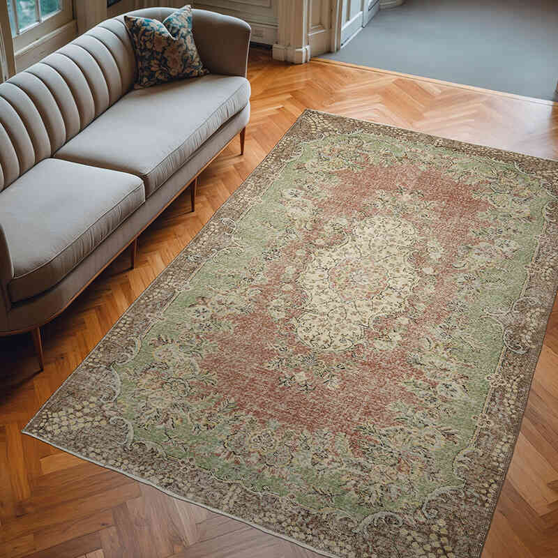 Vintage Turkish Hand-Knotted Rug - 6' 8" x 9' 11" (80" x 119") - K0067401