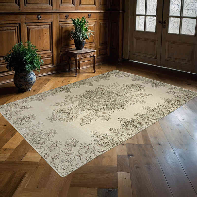 Alfombra Vintage Turca Anudada a Mano - 177 cm x 259 cm - K0067412