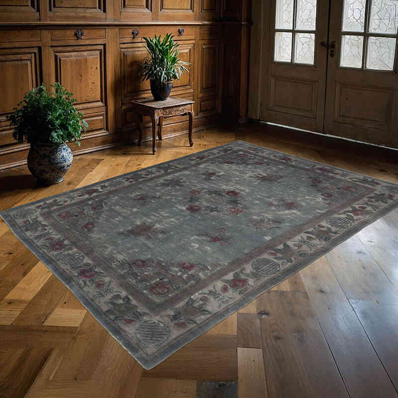 Hand Carved Over-Dyed Rug - 5' 5" x 7' 7" (65" x 91") - K0067417