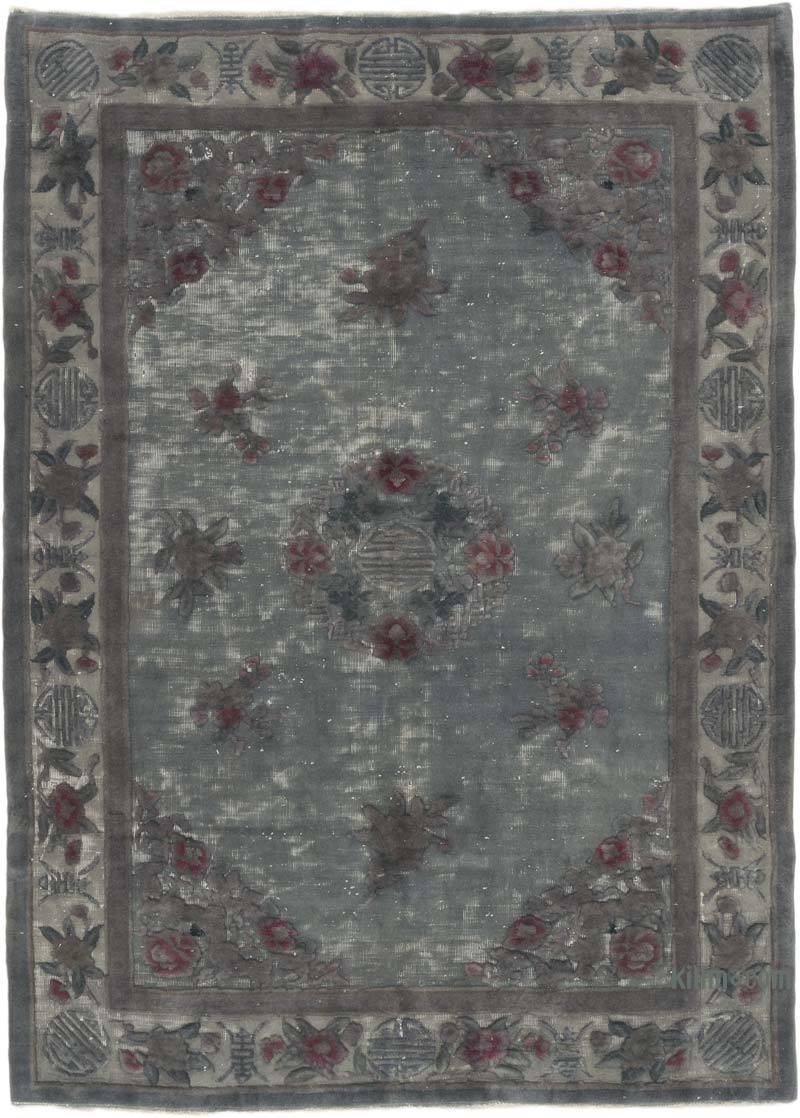 Hand Carved Over-Dyed Rug - 5' 5" x 7' 7" (65" x 91") - K0067417