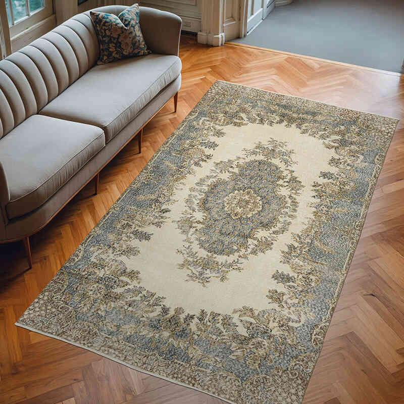 Alfombra Vintage Turca Anudada a Mano - 179 cm x 307 cm - K0067420