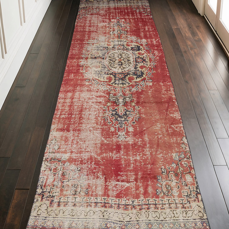 El Dokuma Vintage Halı - 112 cm x 333 cm - K0067422