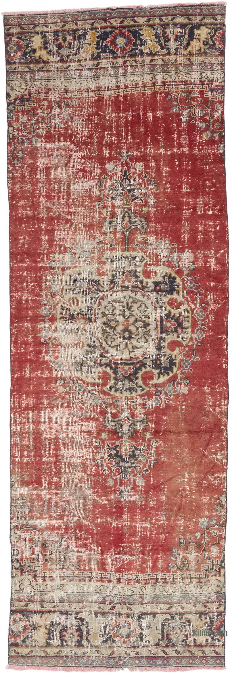 El Dokuma Vintage Halı - 112 cm x 333 cm - K0067422