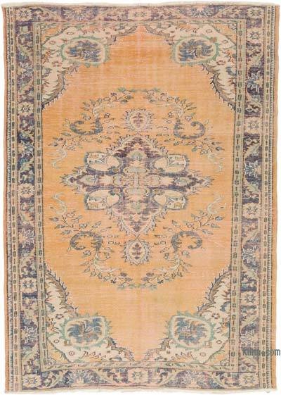 Vintage Turkish Hand-Knotted Rug - 6' 5" x 8' 11" (77 in. x 107 in.)