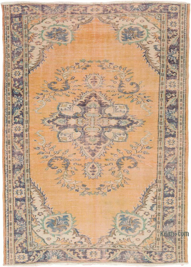 Alfombra Vintage Turca Anudada a Mano - 195 cm x 272 cm - K0067426