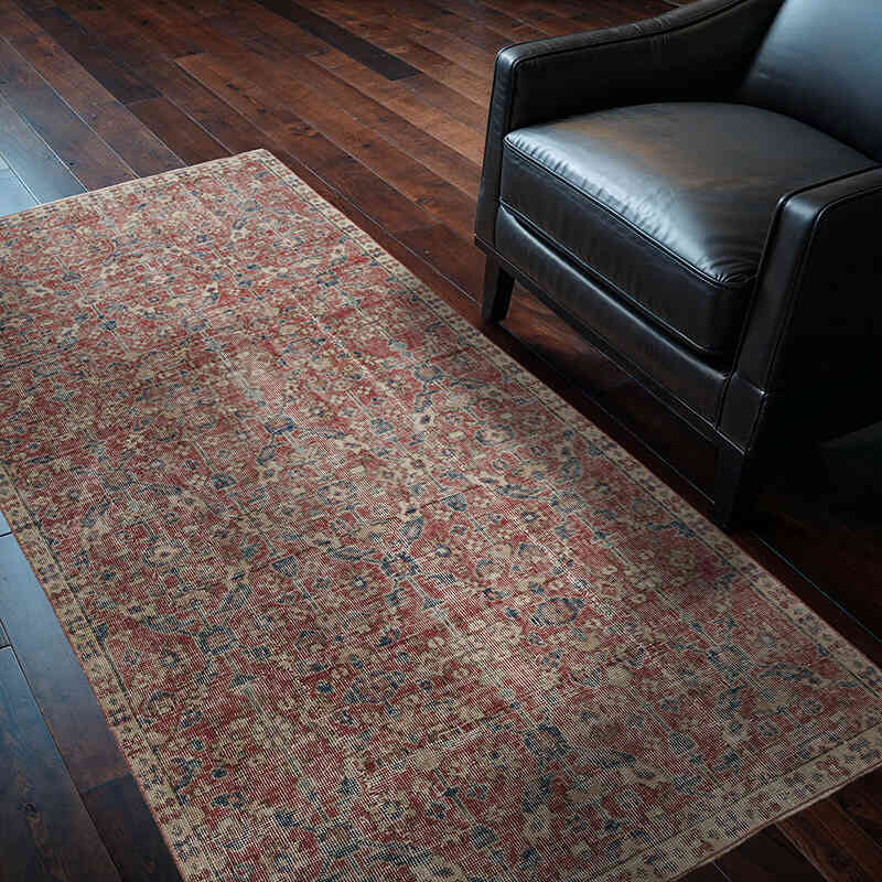 El Dokuma Vintage Halı - 114 cm x 201 cm - K0067435