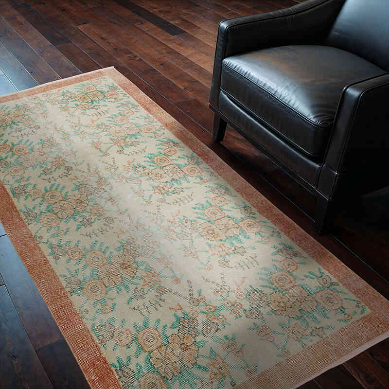 El Dokuma Vintage Halı - 106 cm x 193 cm - K0067441