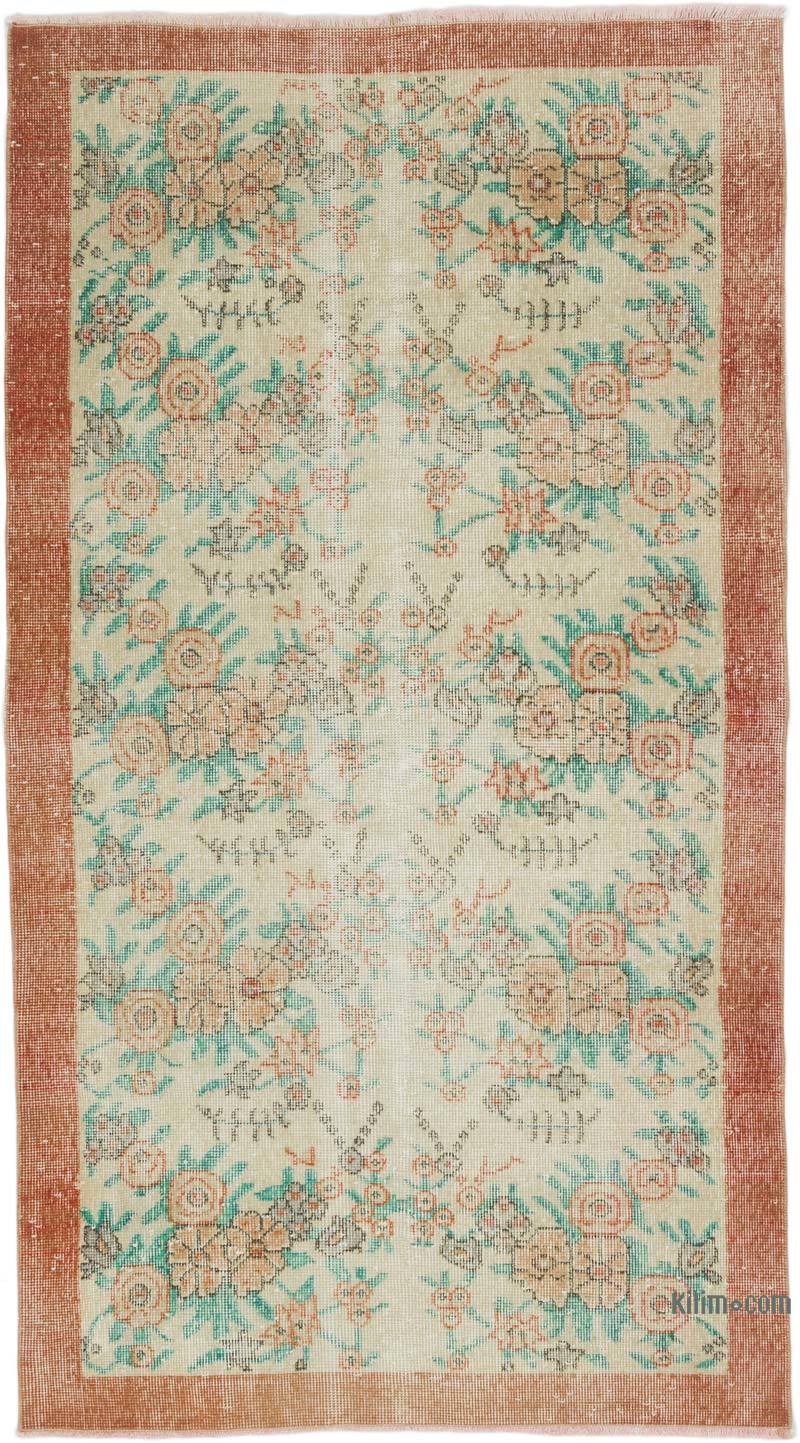 El Dokuma Vintage Halı - 106 cm x 193 cm - K0067441