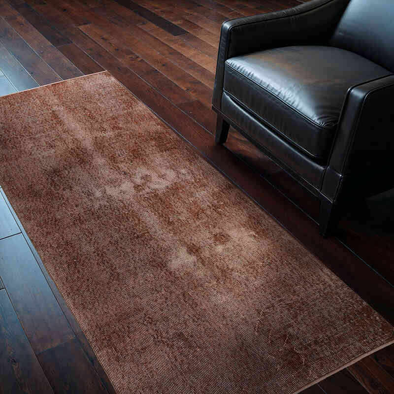 Over-dyed Vintage Hand-Knotted Turkish Rug - 3' 1" x 6' 5" (37" x 77") - K0067442