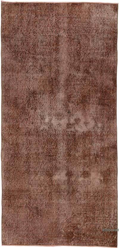 Boyalı El Dokuma Vintage Halı - 93 cm x 195 cm