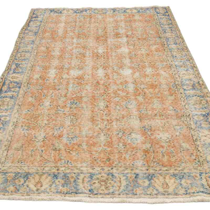 Alfombra Vintage Turca Anudada a Mano - 117 cm x 209 cm - K0067446