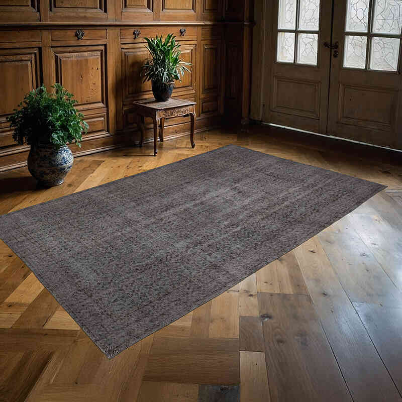 Over-dyed Vintage Hand-Knotted Turkish Rug - 5' 4" x 8' 6" (64" x 102") - K0067469
