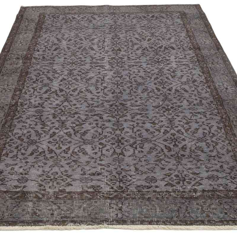 Alfombra Turca Vintage Sobre-teñida - 121 cm x 203 cm - K0067471