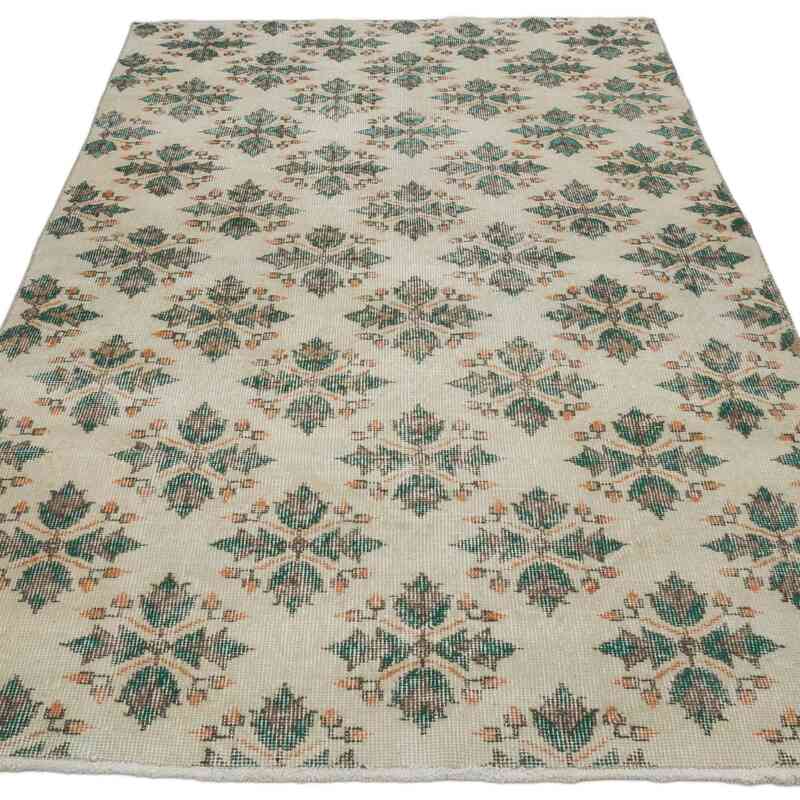 Alfombra Vintage Turca Anudada a Mano - 119 cm x 205 cm - K0067483