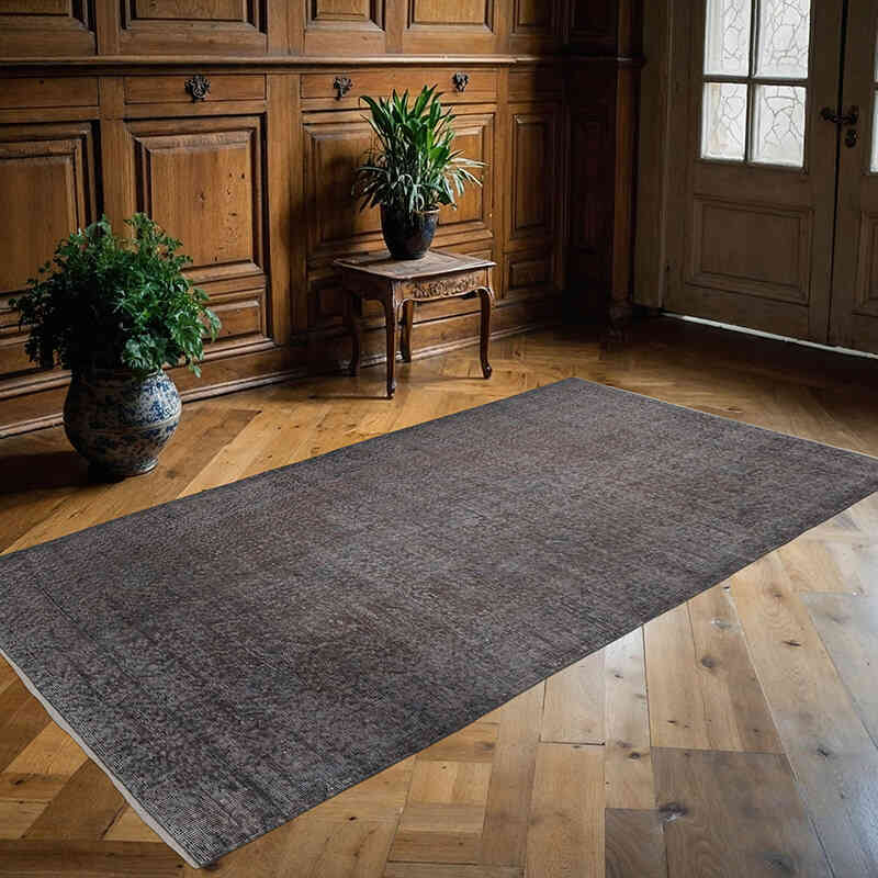 Alfombra Turca Vintage Sobre-teñida - 131 cm x 245 cm - K0067492