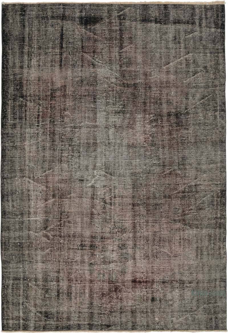 Over-dyed Vintage Hand-Knotted Turkish Rug - 6' 4" x 8' 9" (76" x 105") - K0067496