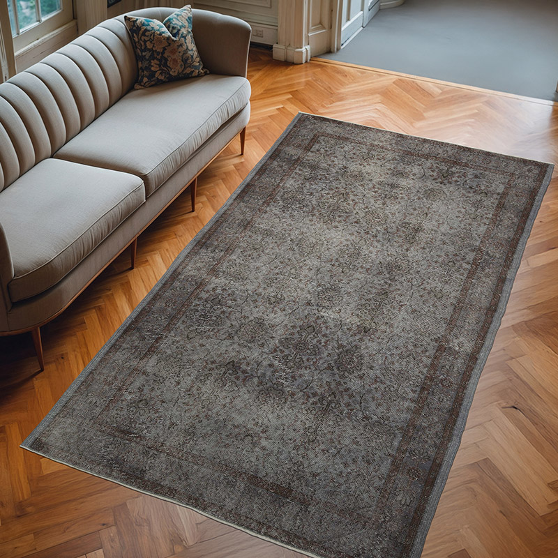 Alfombra Turca Vintage Sobre-teñida - 177 cm x 301 cm - K0067500