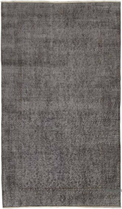 Boyalı El Dokuma Vintage Halı - 119 cm x 206 cm