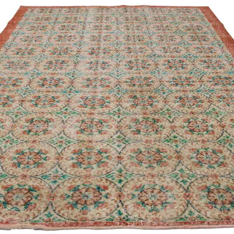 Vintage Turkish Hand-Knotted Rug - 6' 3" x 9' 6" (75" x 114") - K0067512