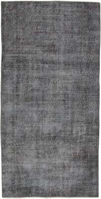 Boyalı El Dokuma Vintage Halı - 96 cm x 190 cm