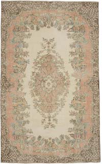 Vintage Turkish Hand-Knotted Rug - 5' 9" x 9' 3" (69" x 111")