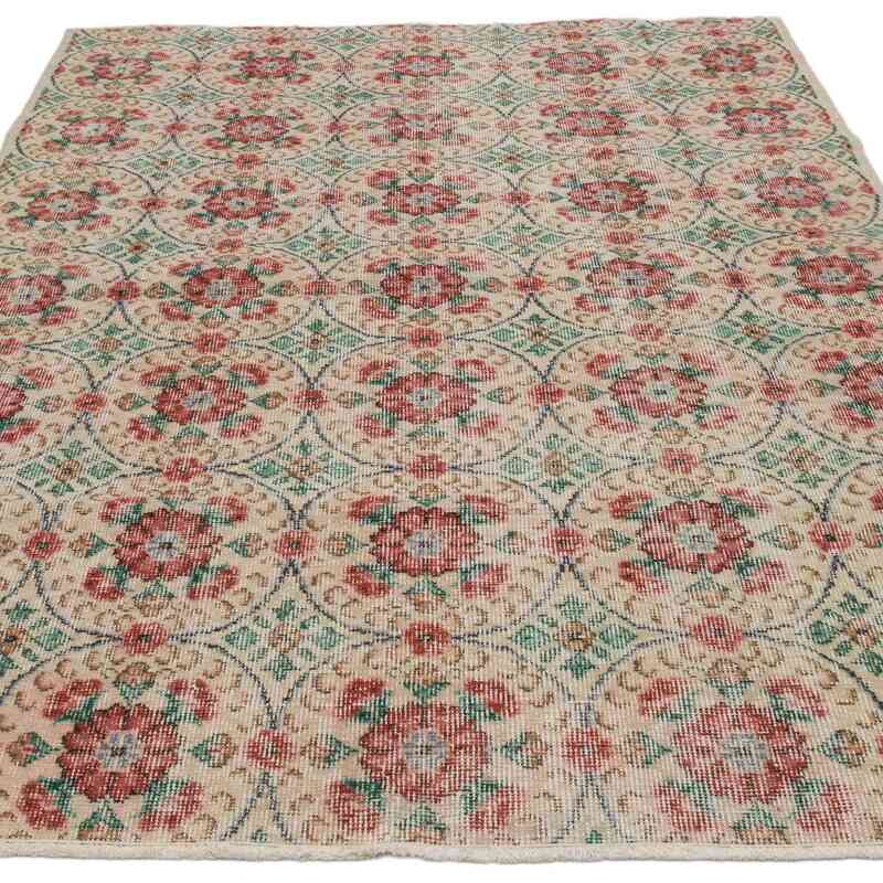 Vintage Turkish Hand-Knotted Rug - 4' 9" x 7'  (57" x 84") - K0067532