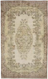 Vintage Turkish Hand-Knotted Rug - 5' 7" x 9' 3" (67" x 111")