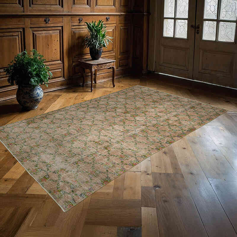 Vintage Turkish Hand-Knotted Rug - 5' 5" x 8' 8" (65" x 104") - K0067540
