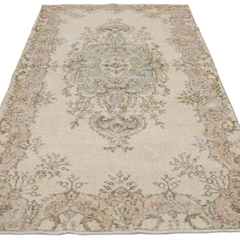Alfombra Vintage Turca Anudada a Mano - 113 cm x 212 cm - K0067542