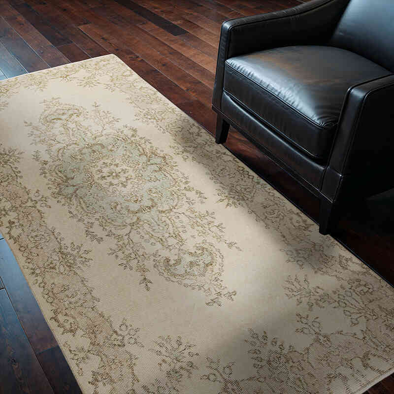 Alfombra Vintage Turca Anudada a Mano - 113 cm x 212 cm - K0067542