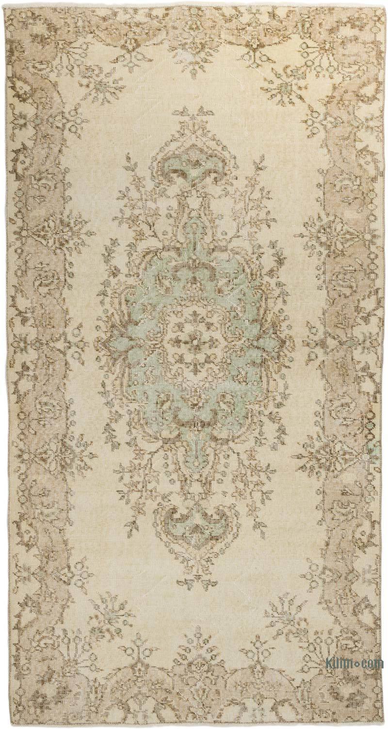 Alfombra Vintage Turca Anudada a Mano - 113 cm x 212 cm - K0067542