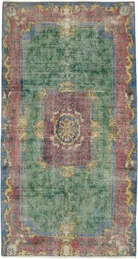 Vintage Turkish Hand-Knotted Rug - 3' 7" x 6' 8" (43" x 80")