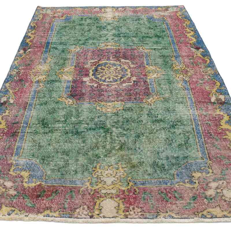 Alfombra Vintage Turca Anudada a Mano - 108 cm x 203 cm - K0067544