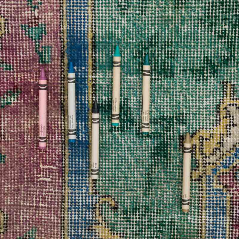 Alfombra Vintage Turca Anudada a Mano - 108 cm x 203 cm - K0067544