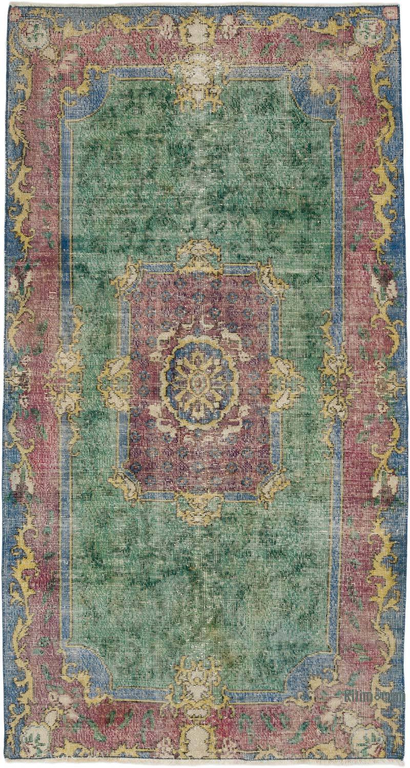 Alfombra Vintage Turca Anudada a Mano - 108 cm x 203 cm - K0067544