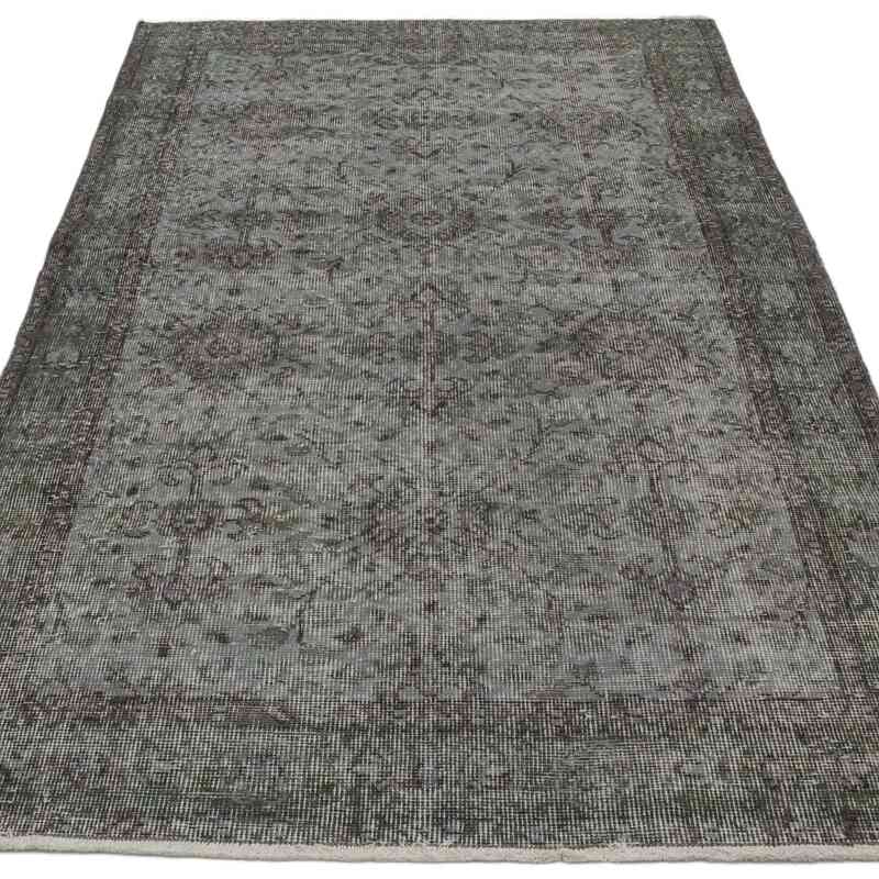 Boyalı El Dokuma Vintage Halı - 111 cm x 200 cm - K0067550