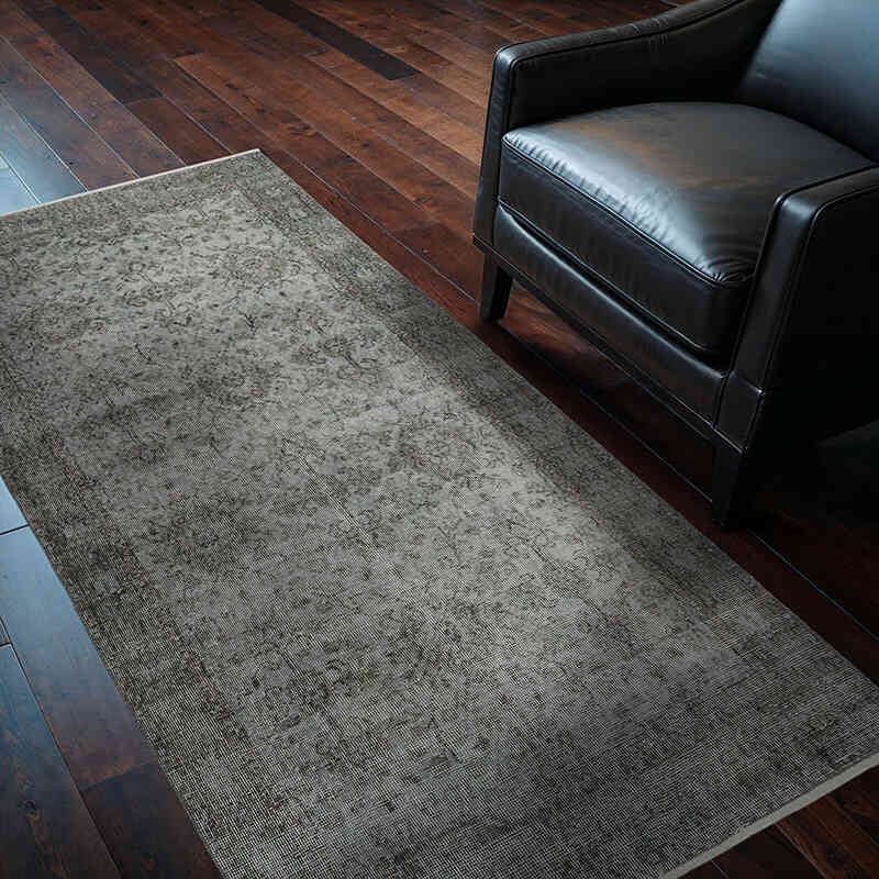 Boyalı El Dokuma Vintage Halı - 111 cm x 200 cm - K0067550
