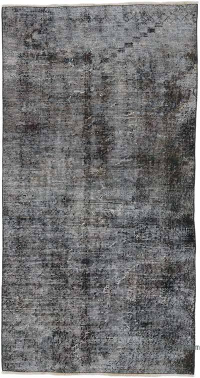 Boyalı El Dokuma Vintage Halı - 88 cm x 169 cm