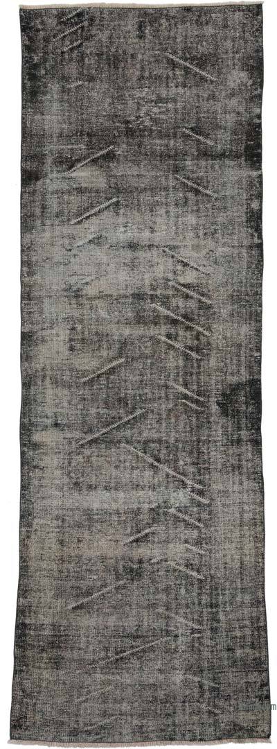 Boyalı El Dokuma Vintage Halı Yolluk - 120 cm x 332 cm