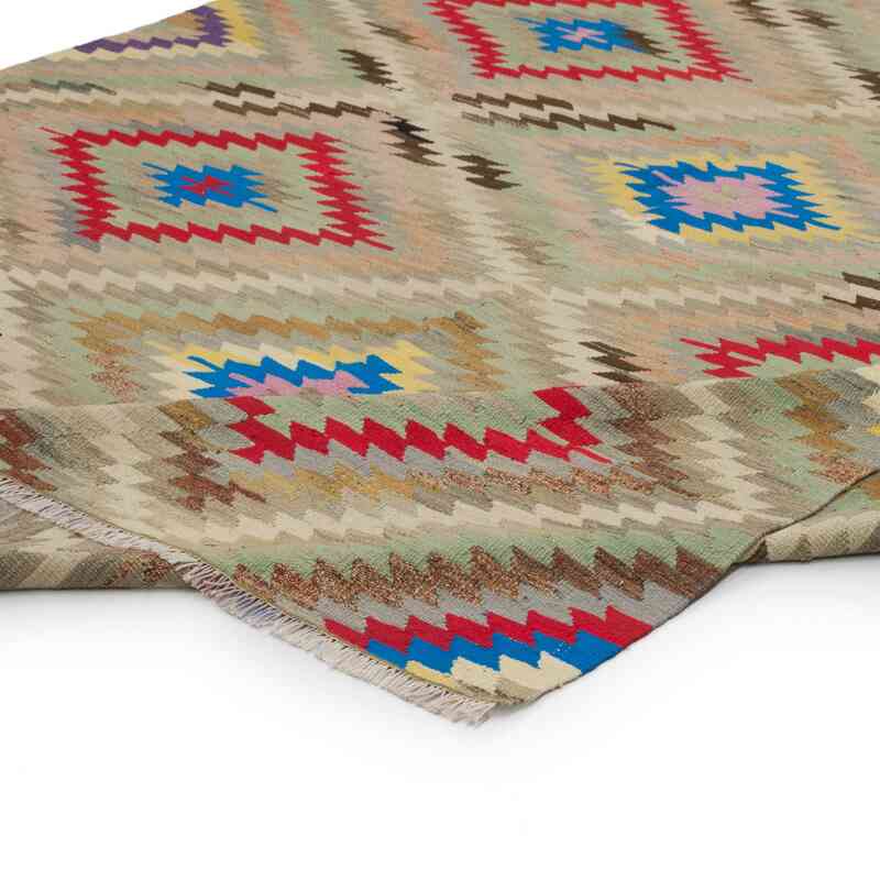 Vintage Afyon Kilim Rug - 6' 8" x 8' 10" (80" x 106") - K0067560
