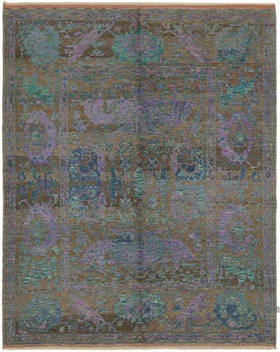 New Hand-Knotted Wool Oushak Rug